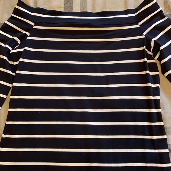 LOFT Off the Shoulder Striped T - Picture 5 of 6